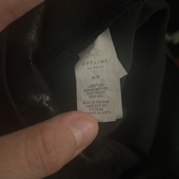 Black leopard print offline by aerie leggings - Picture 4 of 4